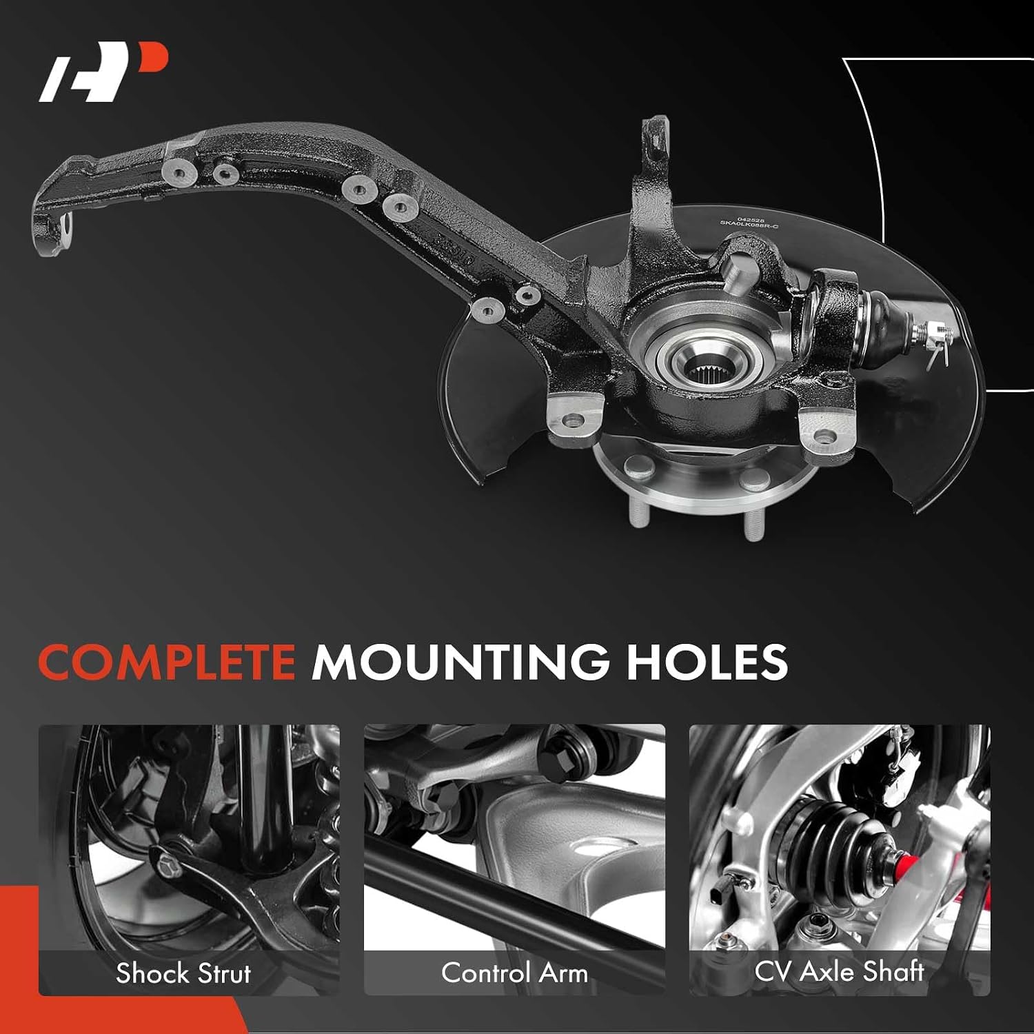 A-Premium Front Right Steering Knuckle & Wheel Bearing Hub Assembly Fit for Honda Accord 1998-2002, L4 2.3L Engine Only, Passenger Side