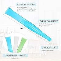 Vista 6 de Honoson Herramienta raspadora de plástico antiarañazos, herramienta de limpieza de plástico de fibra de carbono, raspador rígido en forma de Blanco