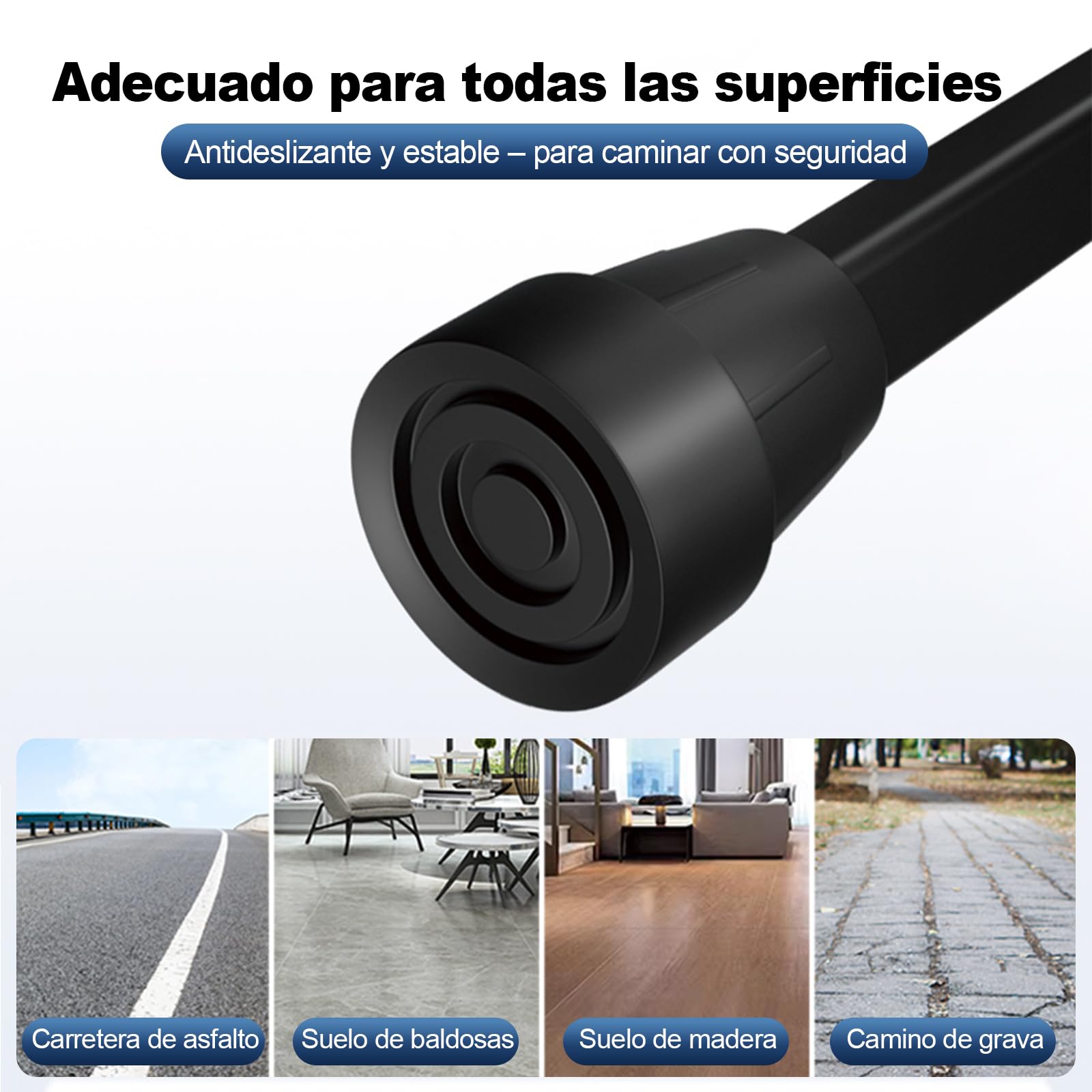 Muletas de antebrazo para Adultos Plegables (Paquete de 2), Ajustables en Altura, de aleación de Aluminio Ligero, Antideslizantes, Bastones de Ayuda para Caminar, Mango ergonómico con Agarre cómodo