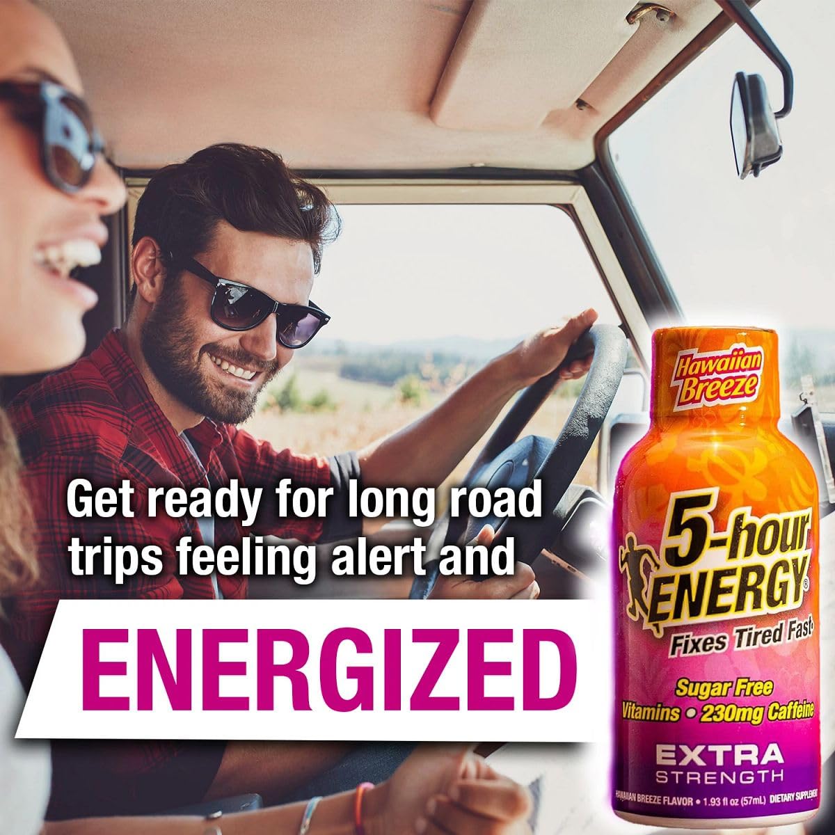 5-hour ENERGY Extra Strength Shots, Hawaiian Breeze Flavor, 1.93 oz. 30 Count (30 Bottles – Single Flavor, Hawaiian Breeze) - Image 4