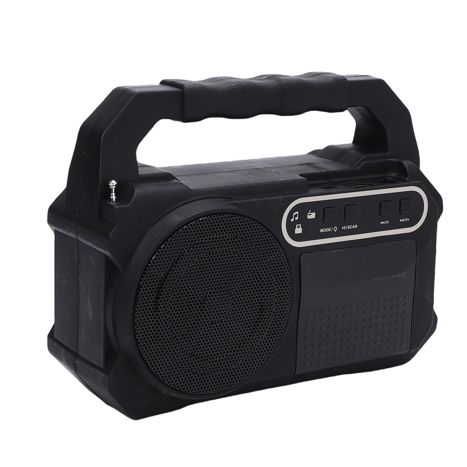 Altavoz Bluetooth Portátil con Sonido Estéreo, Altavoces Bluetooth Múltiples con Radio, Linterna, Banco de Energía USB y Panel Solar de 3 Bombillas para Viajes Al Aire Libre y
