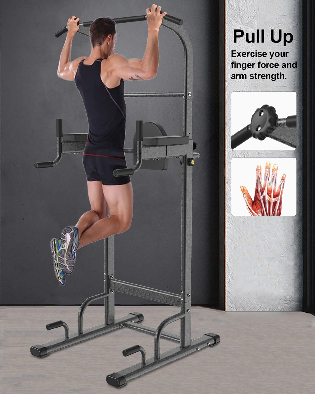 Squat Rack Attrezzatura per Il Fitness Super Large Pull-Up Regolazione A 14 Segmenti Sollevatore per Pull-Up Esercizio per Muscoli Addominali
