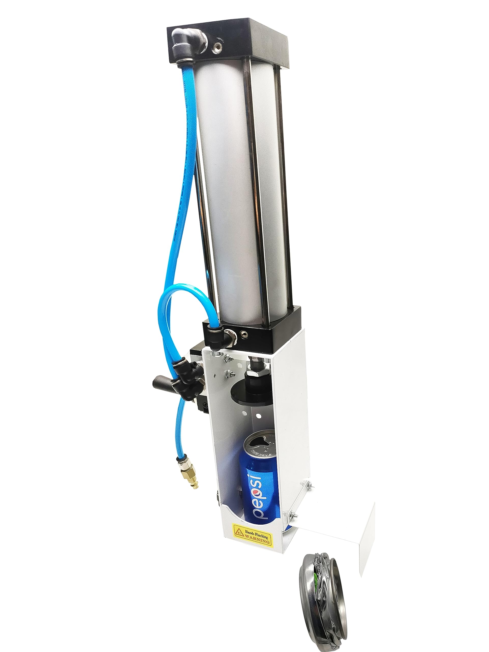 Auto Ejection Can Crusher Vertical Wall Mounted Can Crusher Heavy Duty Efficient Soda Beer Smasher, Eco-Friendly Recycling Tool for Aluminum Cans (Lever Valve)