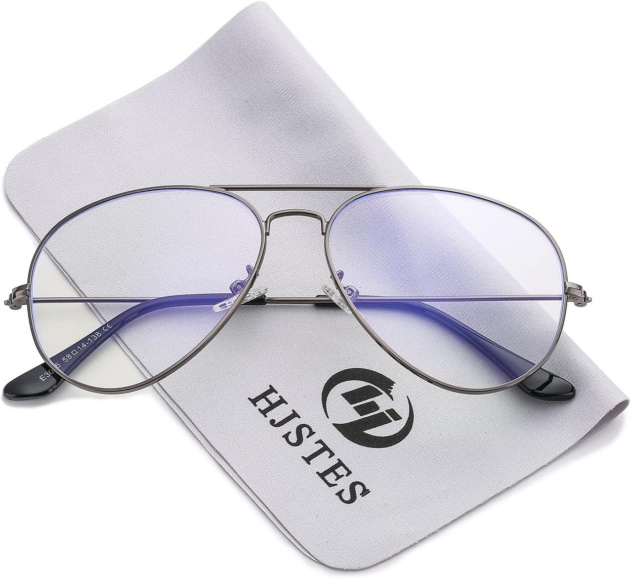 Clear Lens Aviator Glasses Blue Light for Women Men Classic Pilot Frame Non-prescription Eyeglasses