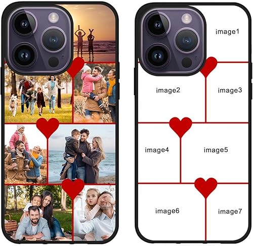 WOWTIFY Funda de teléfono personalizada para iPhone 14, 12, 13, 11 Pro Max Plus XR X XS Max SE 2022, fundas de collage personalizadas para fotos,