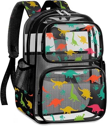 Clear Backpack for Boys and Girls,Kids Clear Backpacks for School,Heavy Duty Transparent Bookbag Stadium Approved