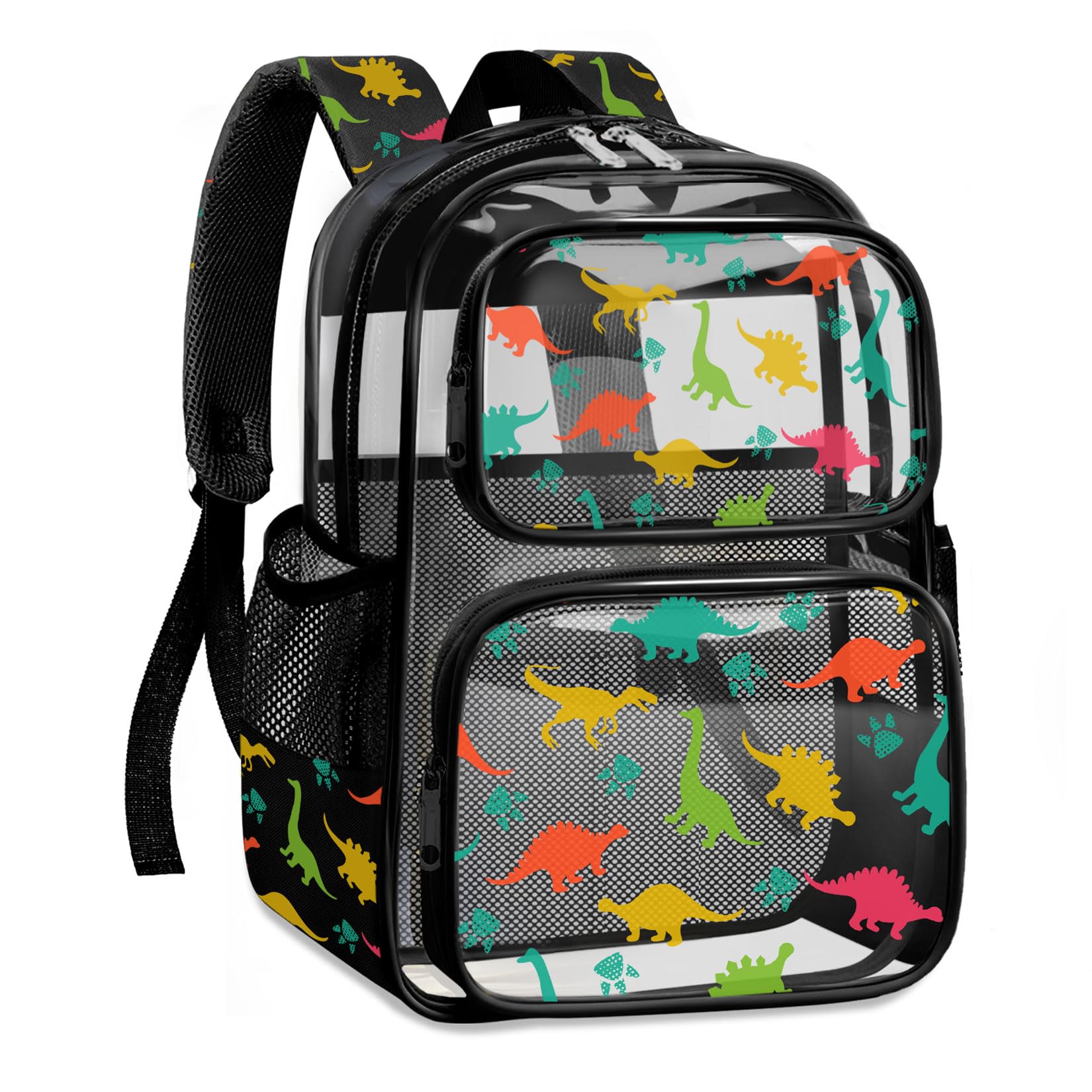 Fitvc Clear Backpack for Boys and Girls,Kids Clear Backpacks for School,Heavy Duty Transparent Bookbag Stadium Approved