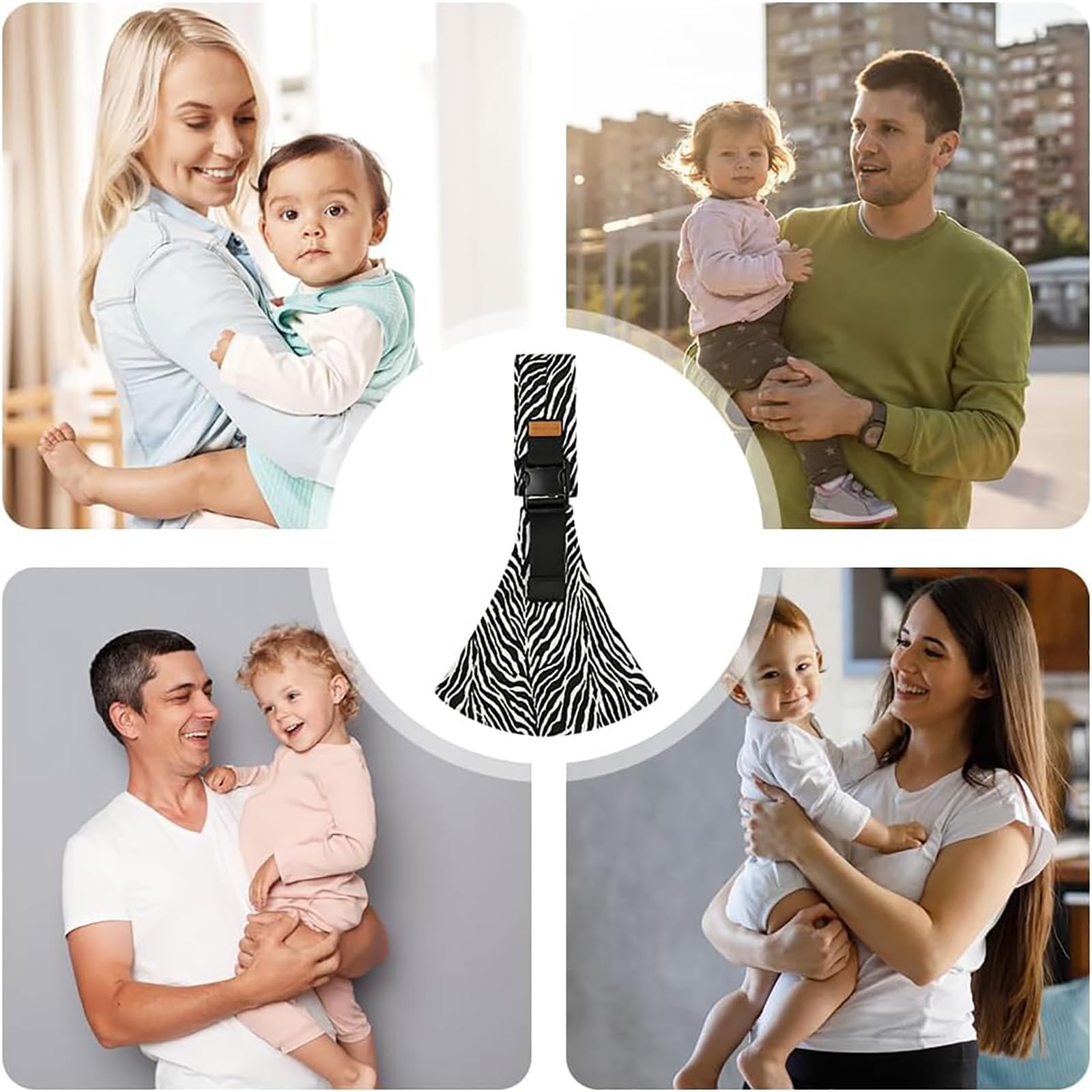Carrier for Baby, Practical Kids Side Carrier Sling Carrier 0 to 2 Years Toddler Carrier Suitable Daily Errands Outdoor Walks Shopping Trips Park Visits Public Transportation Use Gatherings (beige gray) - Image 4 thumbnail