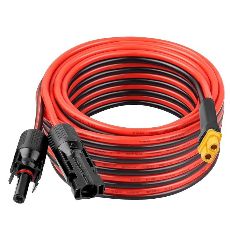Cabo de extensão solar XT60 10AWG Kimbluth, conector macho para fêmea, 7,62 m