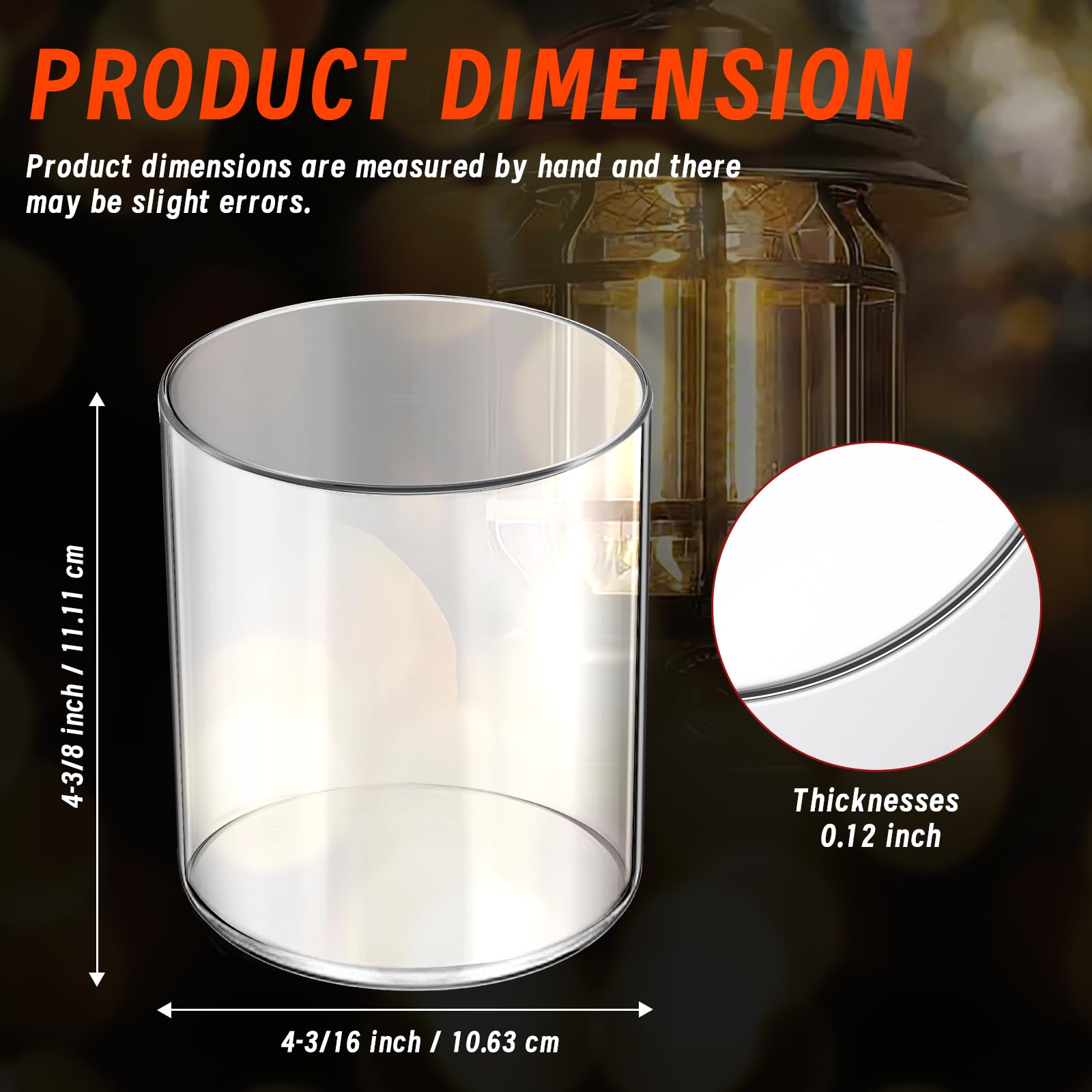 Glass Globe for Fueled Lanterns Replacement for Coleman Lantern Glass Globe, Globe for Coleman Lantern Fit for Camping Compatible with Coleman Model 288, NOT Including Propane Lantern Mantles, 1 PCS