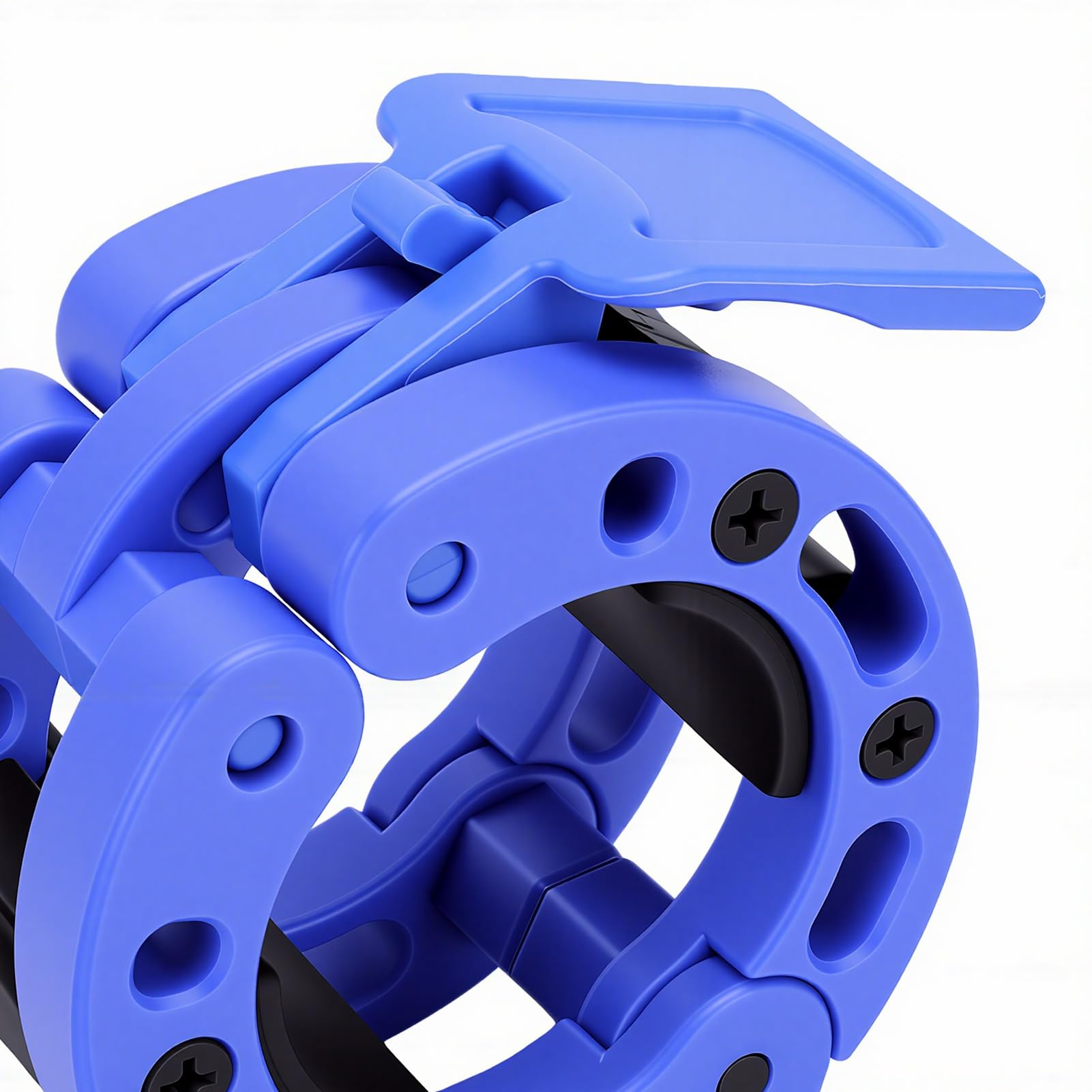 SIXRUN Morsetto per Collare per Bilanciere, Clip a Molla in Plastica per Bilanciere da 2 Pollici, Diametro Interno 50 Mm, Installazione con una Sola Mano, Blocco Barra per Sollevamento Pesi per Utenti