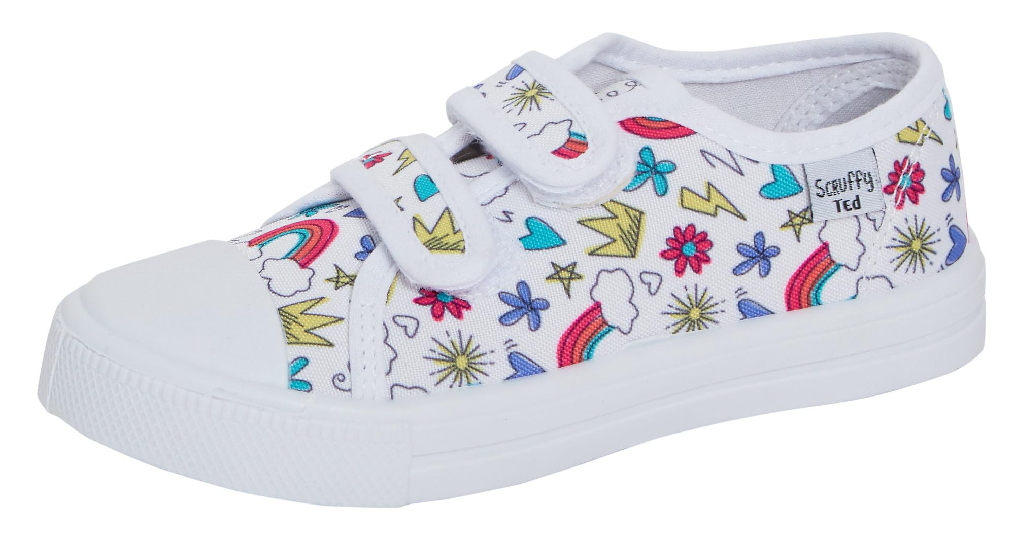 Scruffy Ted Enfants Toile Chaussures Garçons Baskets Filles Pompes Unisexe Facile Fixer Plimsolls Chaussures Décontractées