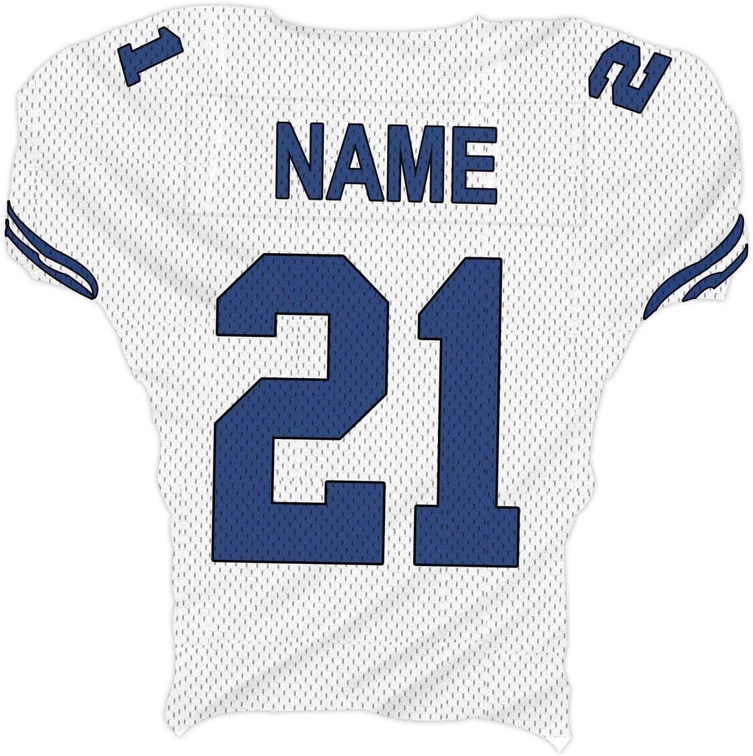VWAQ Custom Football Jersey Removable Wall Decal Personalized Name and Number - FB5 (Dark Blue, 36" H X 36" W)