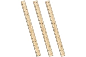 3 Pack Zztx Wooden Ruler 12 Inch Bulk Measuring Wood Measuring Ruler...