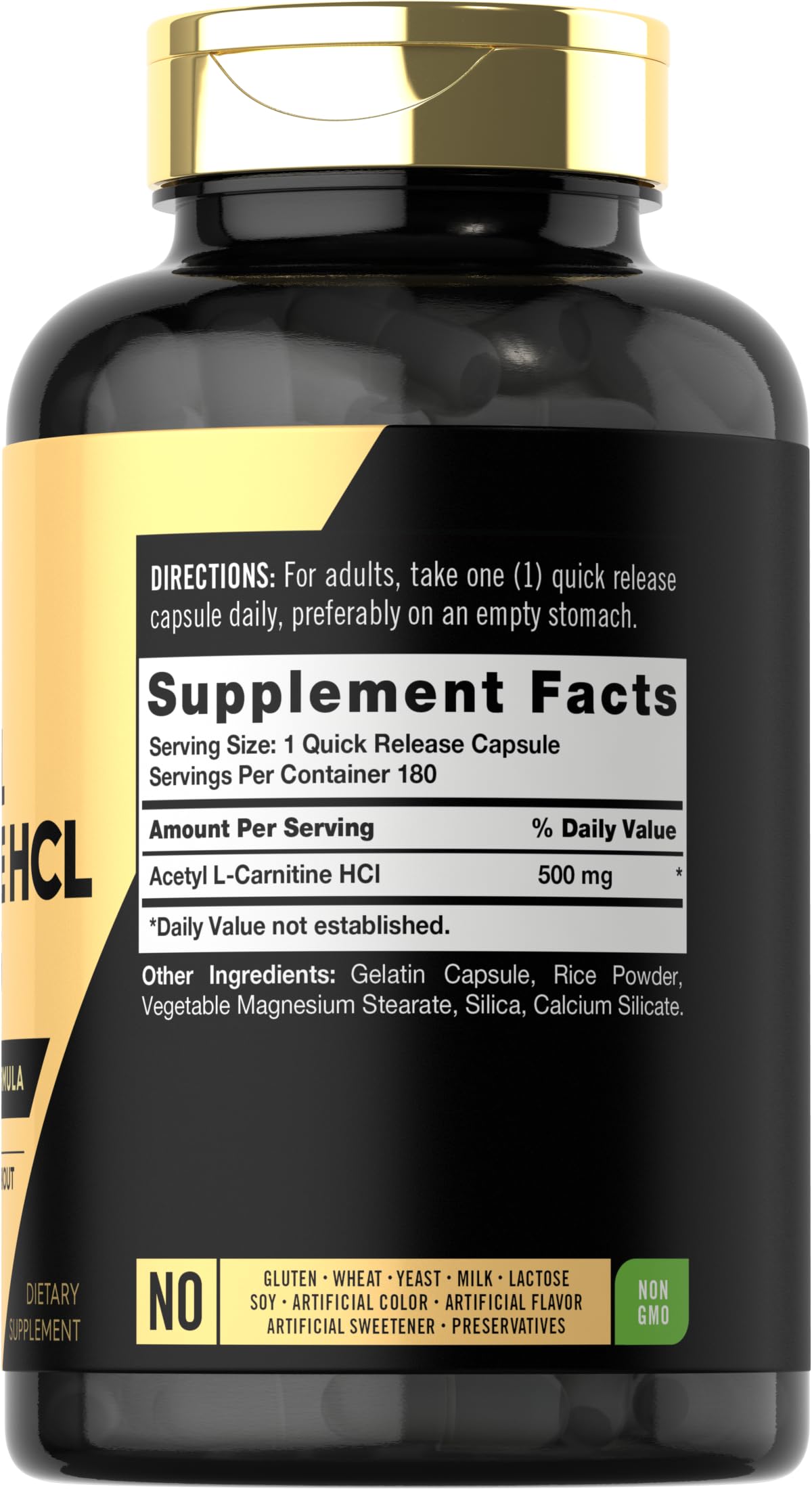 acetil l carnitina hcl Amazon.com: Carlyle Acetyl L-Carnitine HCL Supplement | 500mg Capsules | 180 Count | Advanced Athlete Formula