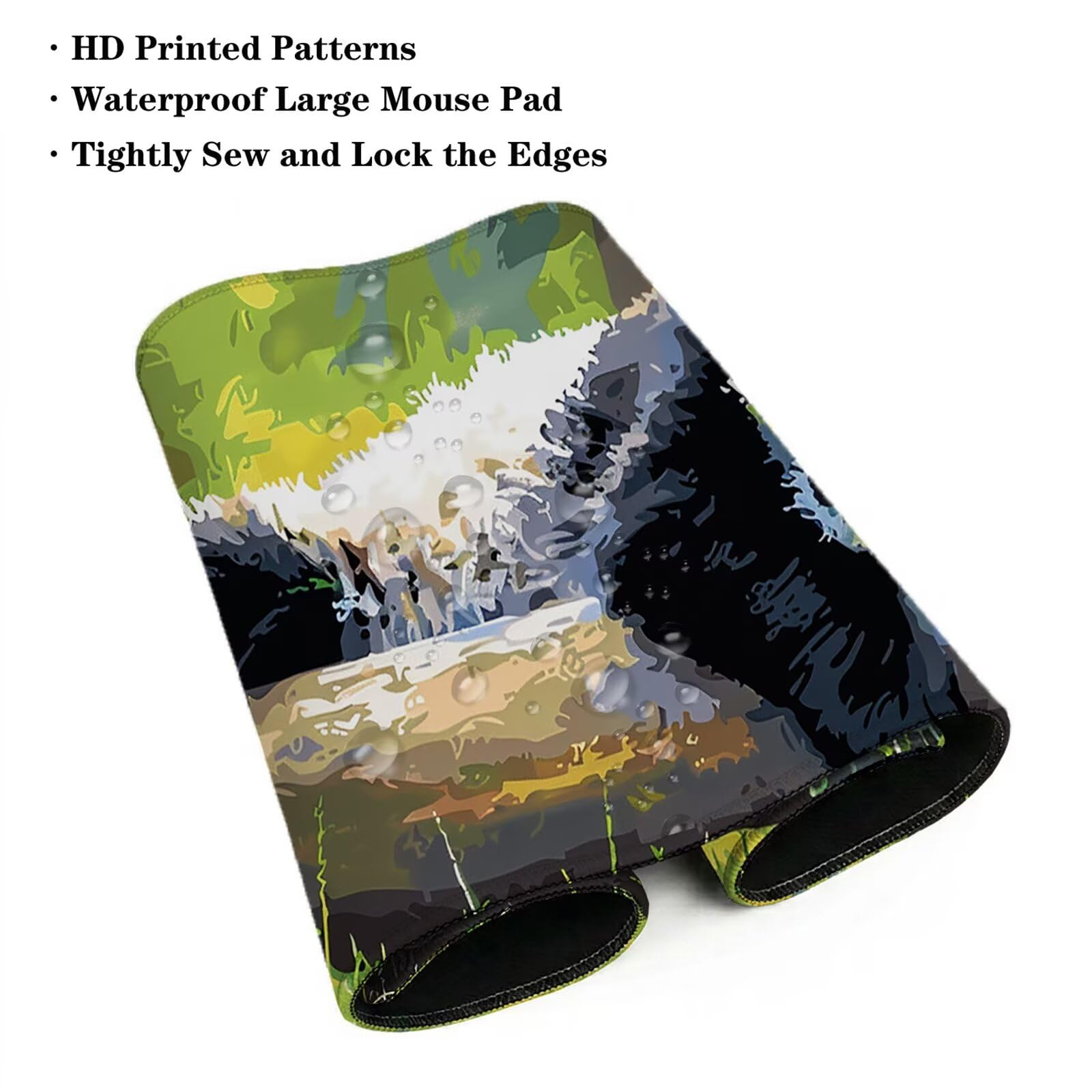 Sottomano Scrivania Grande 1200 x 600 x 3 mm Foresta Tappetino Tastiera Computer con Base Antiscivolo e Bordi Cuciti, Protezione Impermeabile, per Lavoro/Casa/PC Gamer, Regali (Panda Gigante) L-x6716