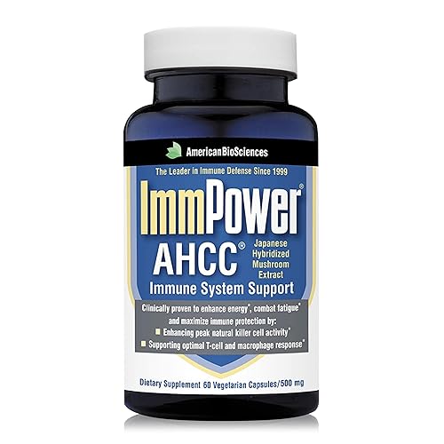 American BioSciences ImmPower AHCC Herbal Mushroom Supplement, 500mg per Capsule