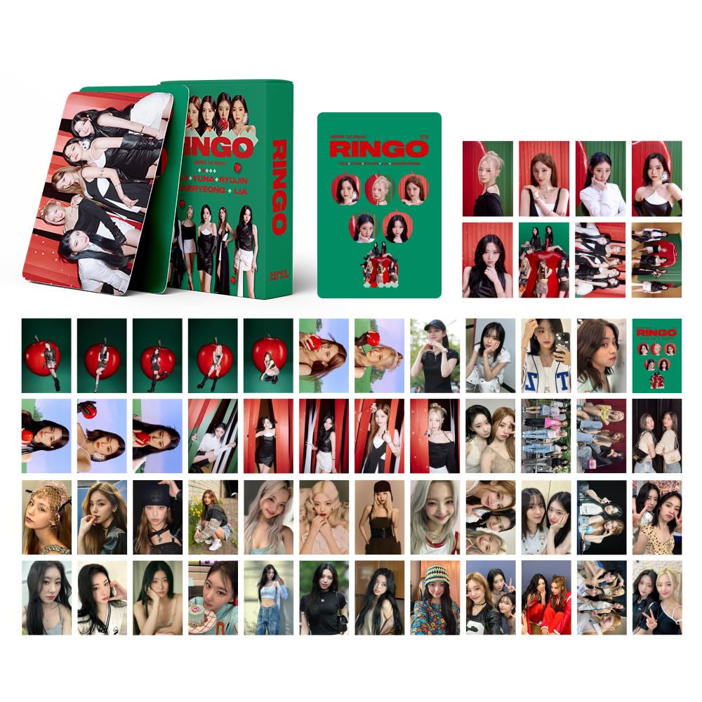Kpop Girl Group Lomo Cards 55Pcs Kpop Ringo Photo Cards Kpop Album Ringo Cards Kpop Merch Photocard Set Gift for Fans Daughter (IT-ringo)
