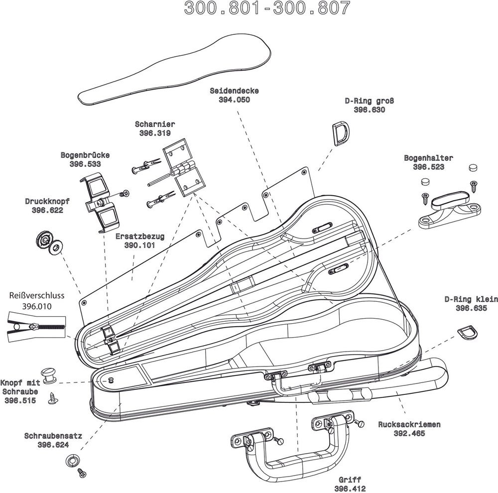 GEWA Replacement Cover for Liuteria Concerto Violin Case Blue