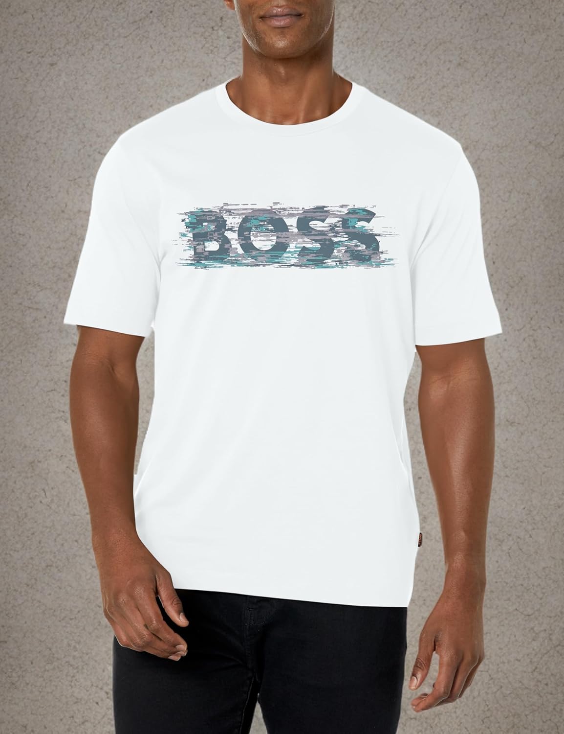 BOSS Mens Digital Graphic Print Short Sleeve T-Shirt - Image 3