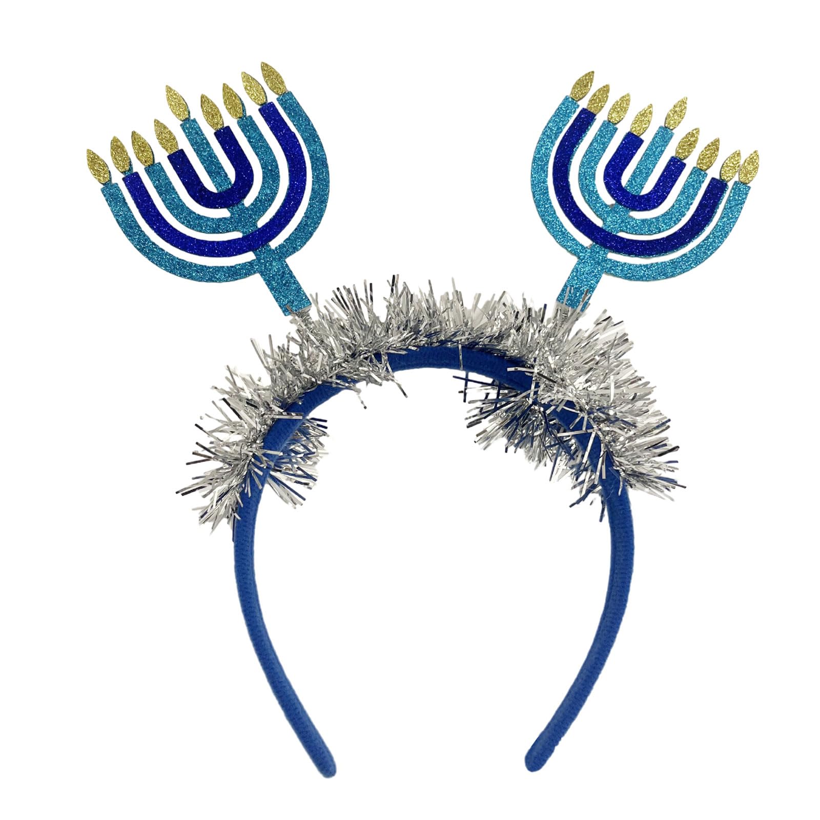 yanwuwa Chanukah Decorative Headgear Simulation Menorah Headband Hair Tiaras Holiday Party Headpiece Carnivals Headwear Festive Headgear
