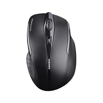 Cherry MW 3000 Wireless Computer Mouse for Work or Home. Nano USB Receiver Easily Stays in Laptop or Chromebook. Ergonomic Designed for Right Handed. 6 Buttons Black