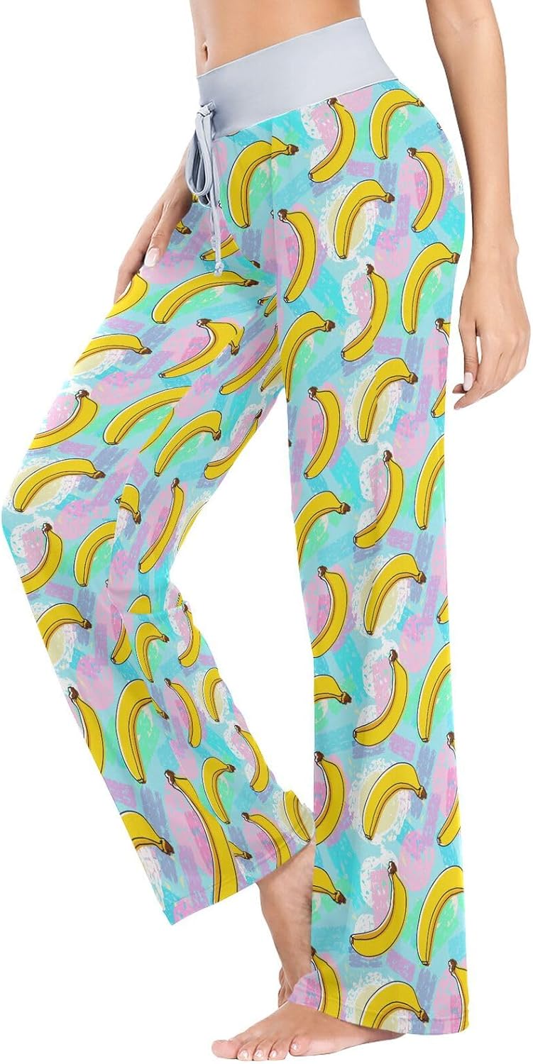 Pajama Pants Comfy Drawstring Wide Leg Lounge Pants Casual Loose - Image 3