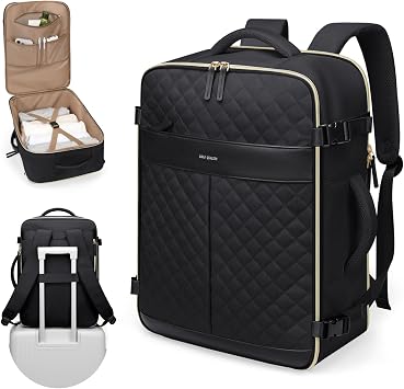 Travel Backpack for Women,Carry On Backpack 17Inch Laptop Backpack Women Casual Daypack for Weekender Business,40L,Black