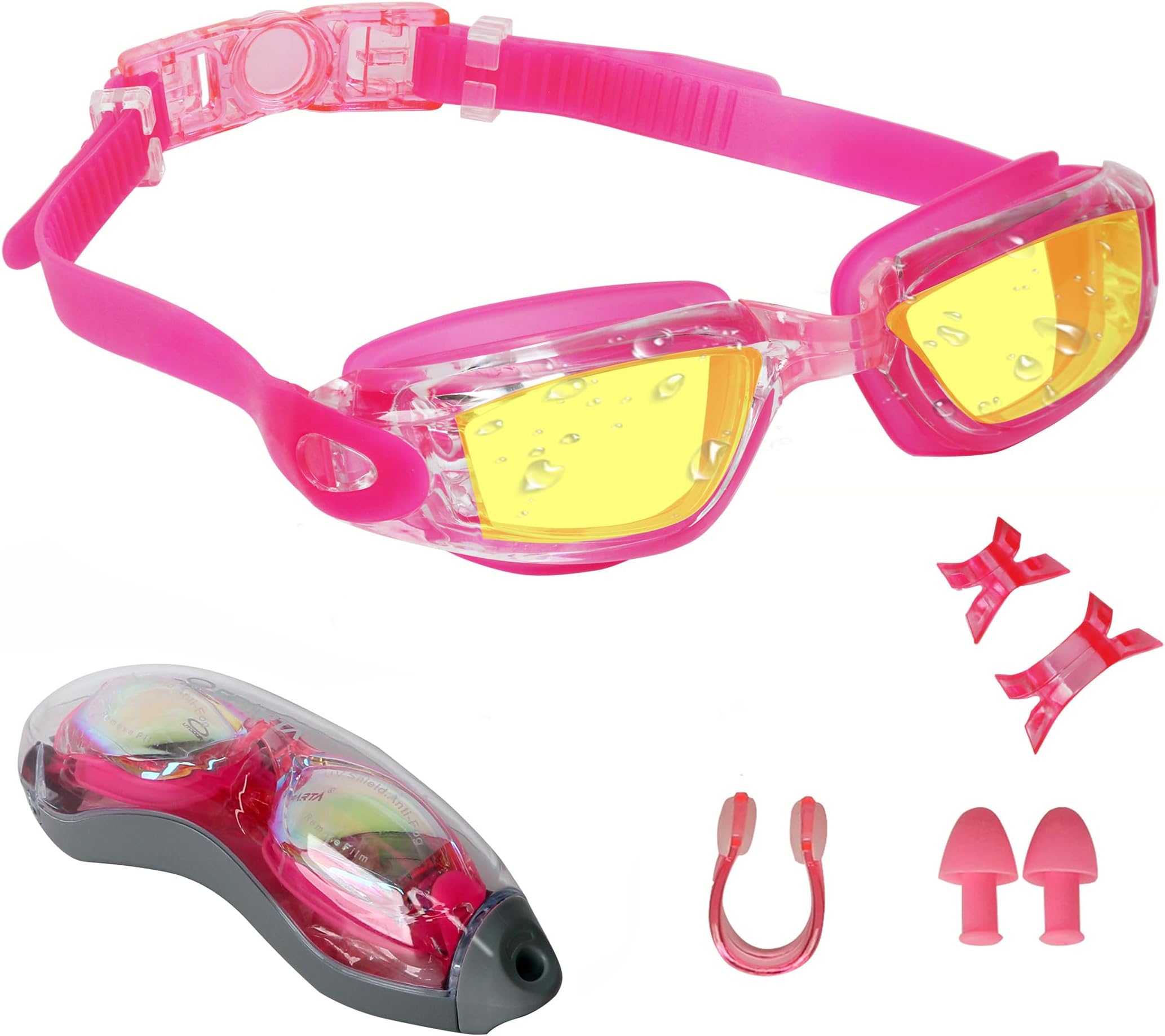 OUTDOOR SPARTA Wide View Swim Goggles, Anti Fog Clear No Leaking UV Protection Swimming Goggles For Women Men Adult