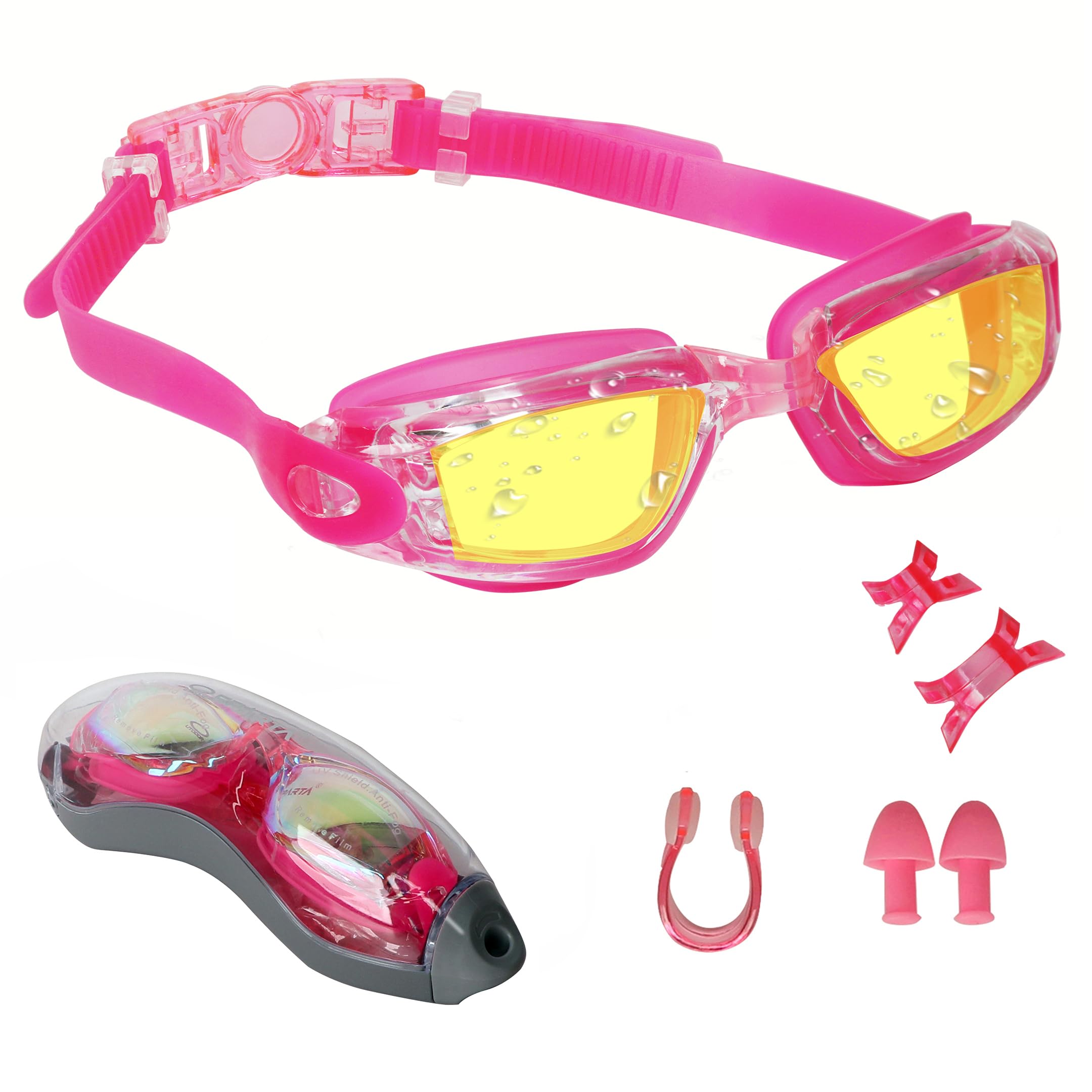 OUTDOOR SPARTA Wide View Swim Goggles, Anti Fog Clear No Leaking UV Protection Swimming Goggles For Women Men Adult