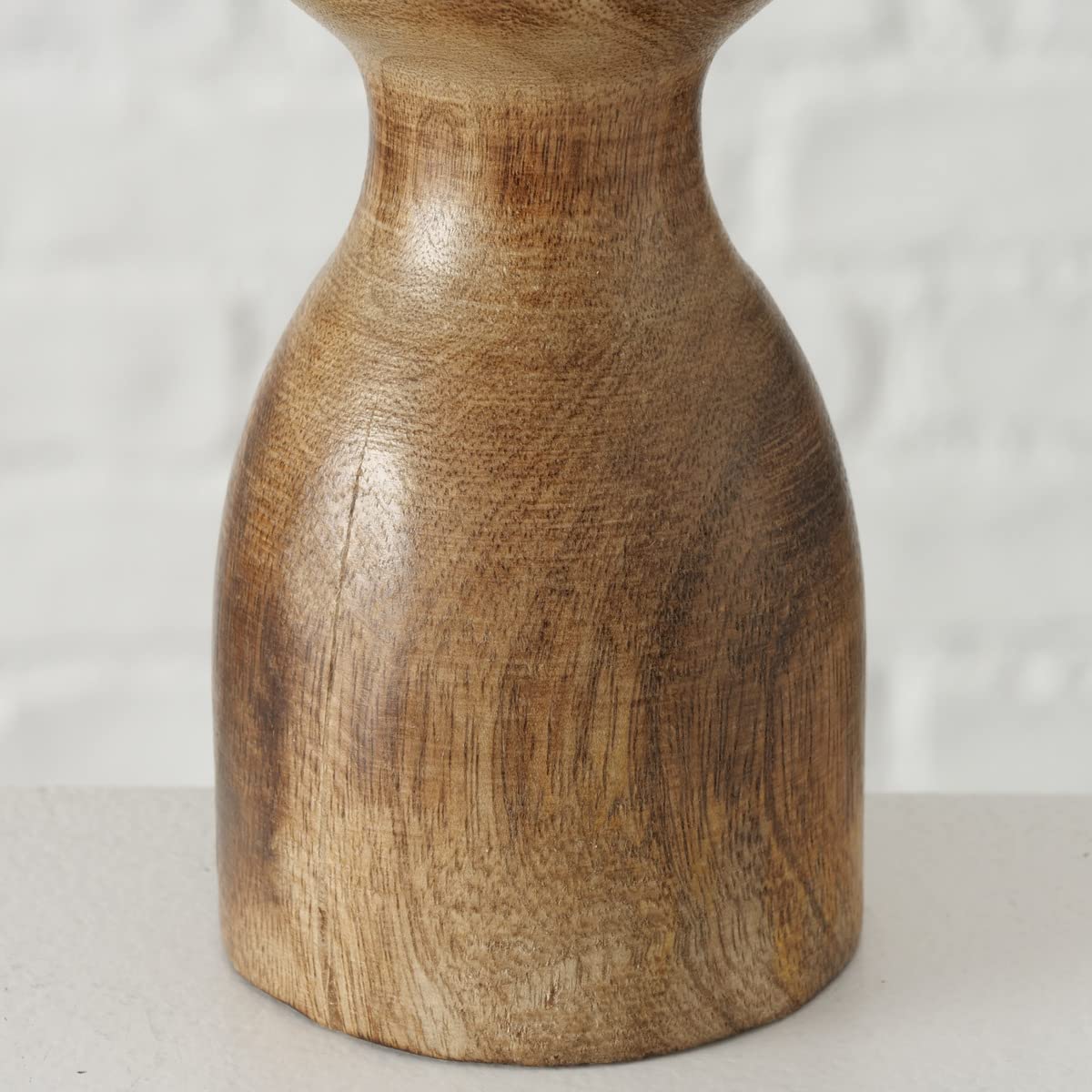 Boltze Portacandele Casconda (set da 2 pezzi, portacandele in legno, design elegante, decorazione tavolo da pranzo/comò, stile bohémien, 2008576