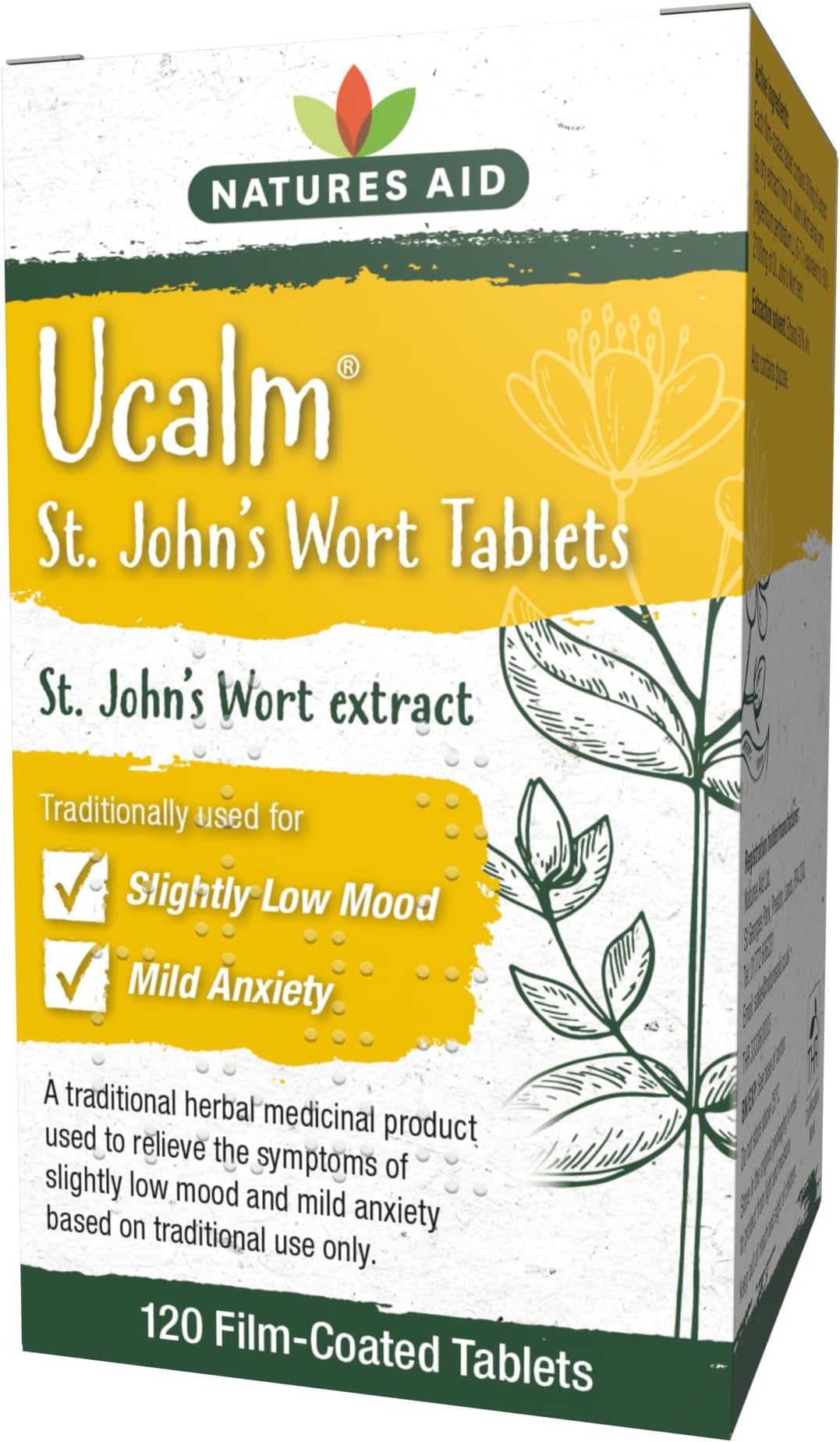Natures Aid Ucalm St John Wort Tablets - by Natures Aid