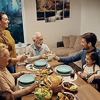 Vista 8 de Placemats for Dining Table Set of 4 Non-Slip, Heat Resistant Oval Leather Placemat Double Layer, Waterproof Table Mats Easy to Clean for Kitchen