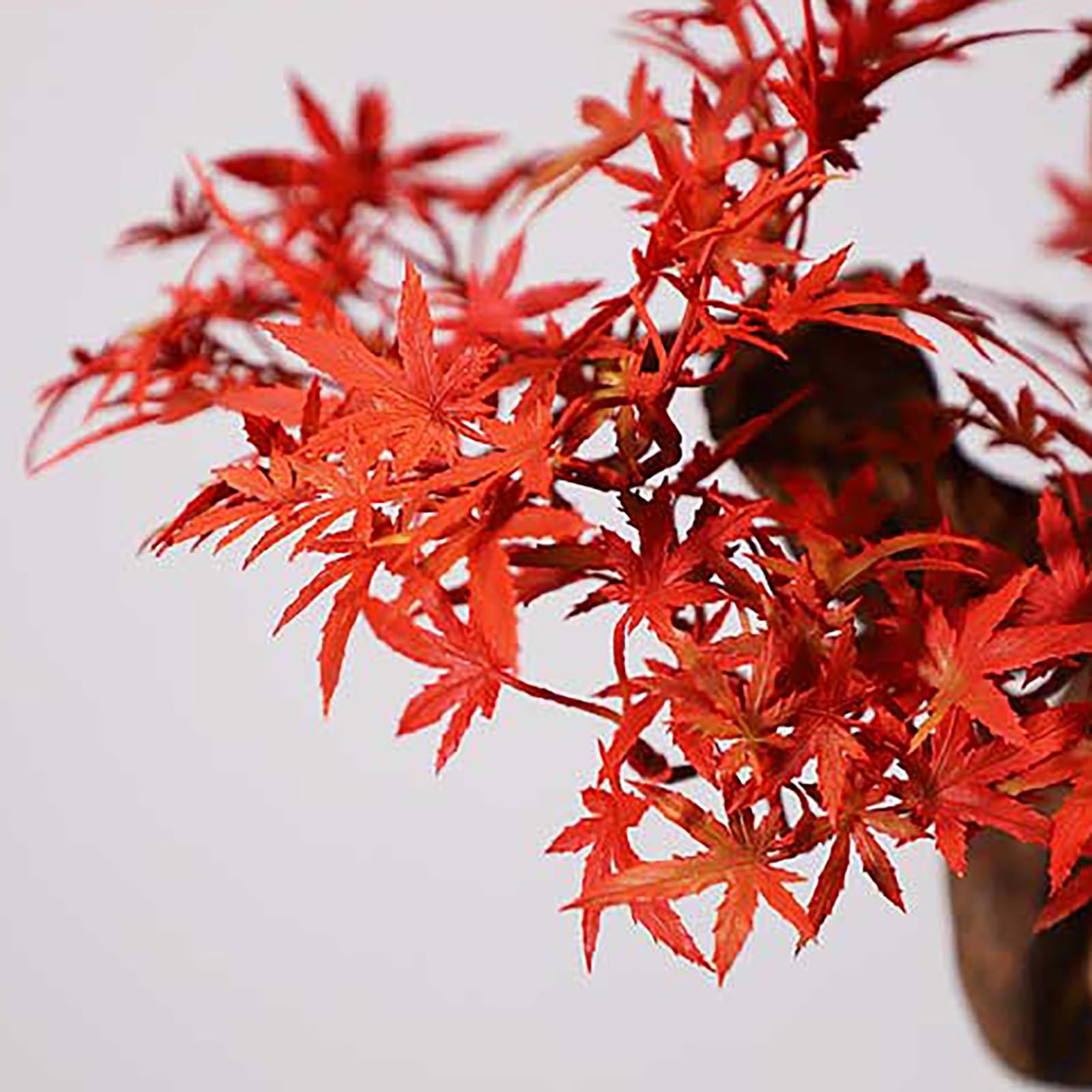 Ahorn Ahornbaum Kunstpflanze Künstliche Pflanze Künstlicher Bonsai-Baum, für Indoor/Outdoor Home Office Schreibtisch Dekoration(Red-R)