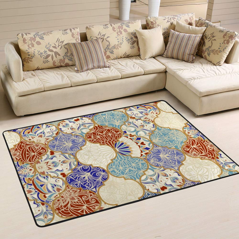 Tapis vintage patchwork haut de gamme Ruchen pour décoration raffinée