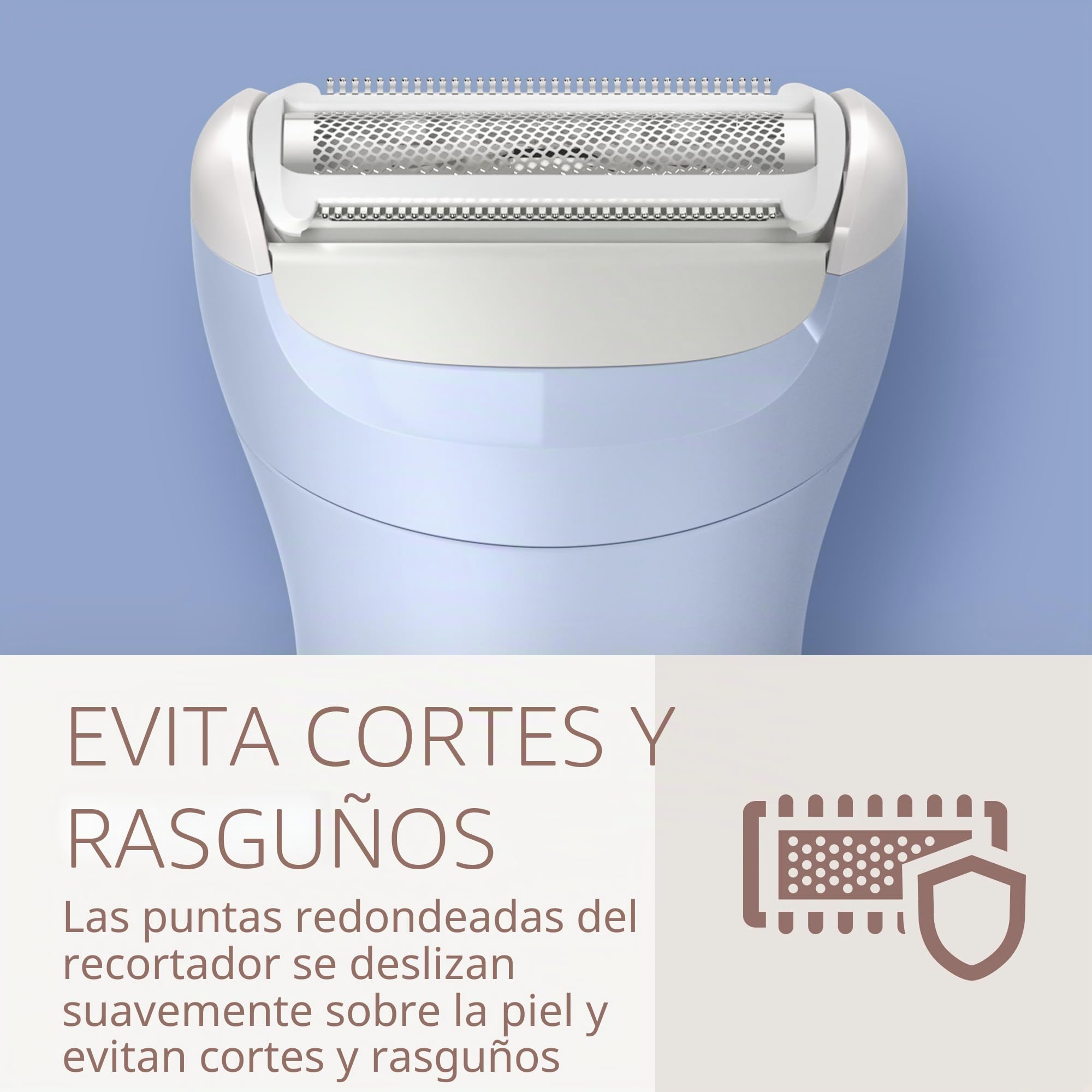 Philips Lady BRL127/00 - Afeitadora eléctrica inalámbrica para mujer en húmedo y seco con 1 accesorio