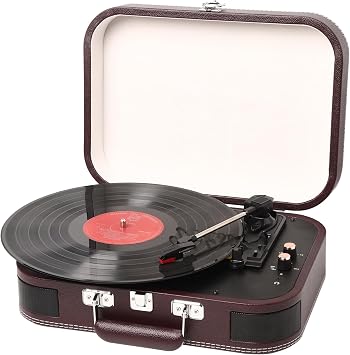 Giradischi in vinile con set combinato di altoparlanti, giradischi