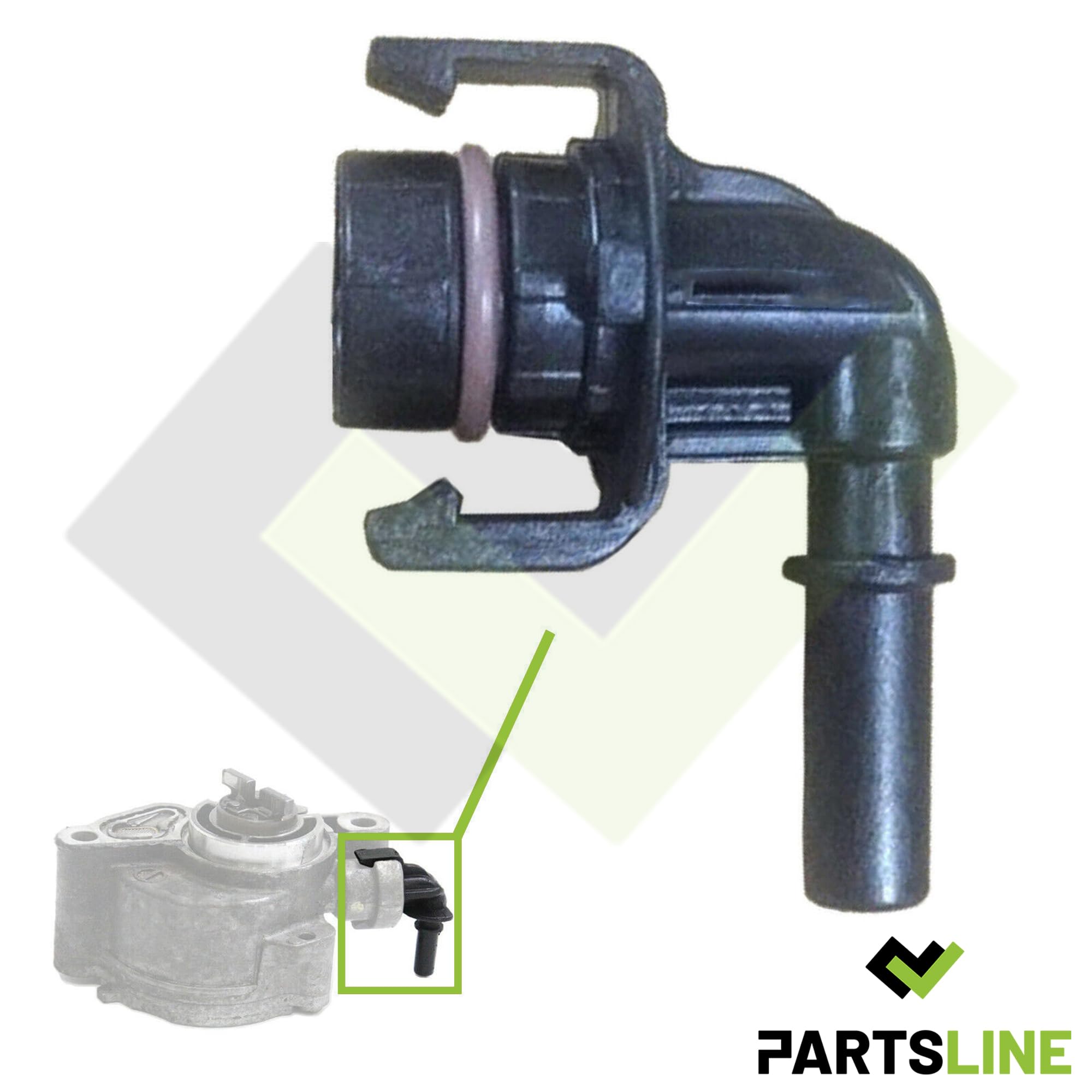 Partsline Raccord de Pompe à Vide de Freinage compatible avec les motorisations 1.6 D Multijet HDI TDCI MZ-CD - 9660058480 456570