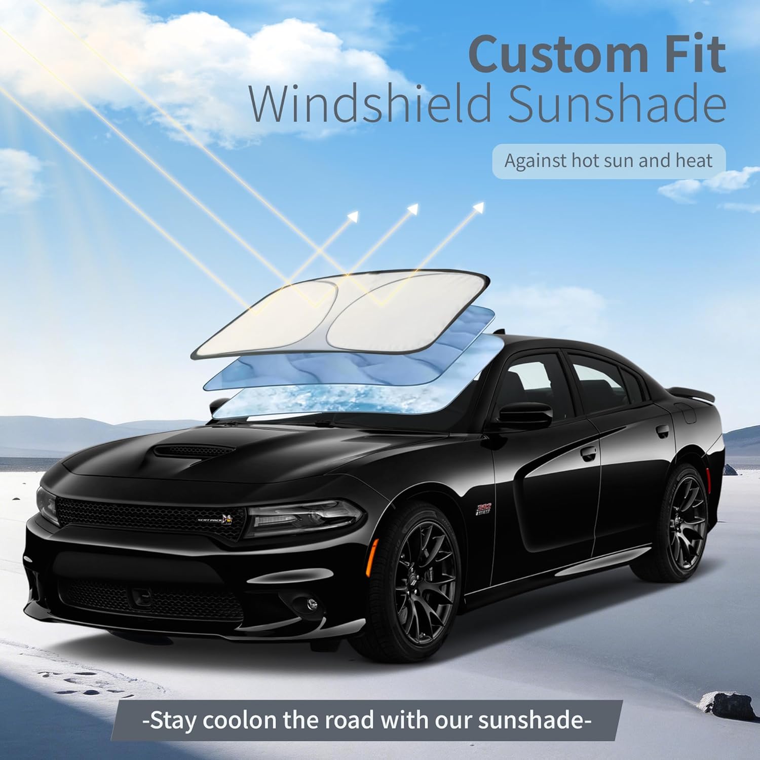 Car Cover Waterproof All-Weather,Heavy-Duty Outdoor Full Exterior Automobiles Snow Cover for Sedan/Coupe 194-203 inch,with Sun Visor,Anti-Scratch Cotton Lining & Zippered,Towel&Storage Bag