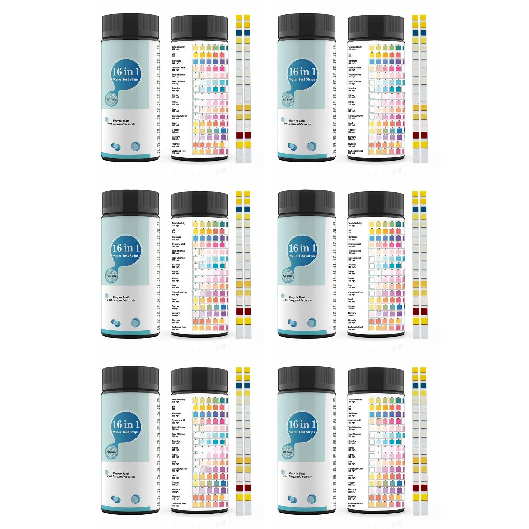 Jnchdghwa As Shown 16 In 1 Water Test Kits,600Pcs Drinking Water Testing Strips,Tap And Well Water Test Strip&Etesting For Ph,Lead,Chlorine