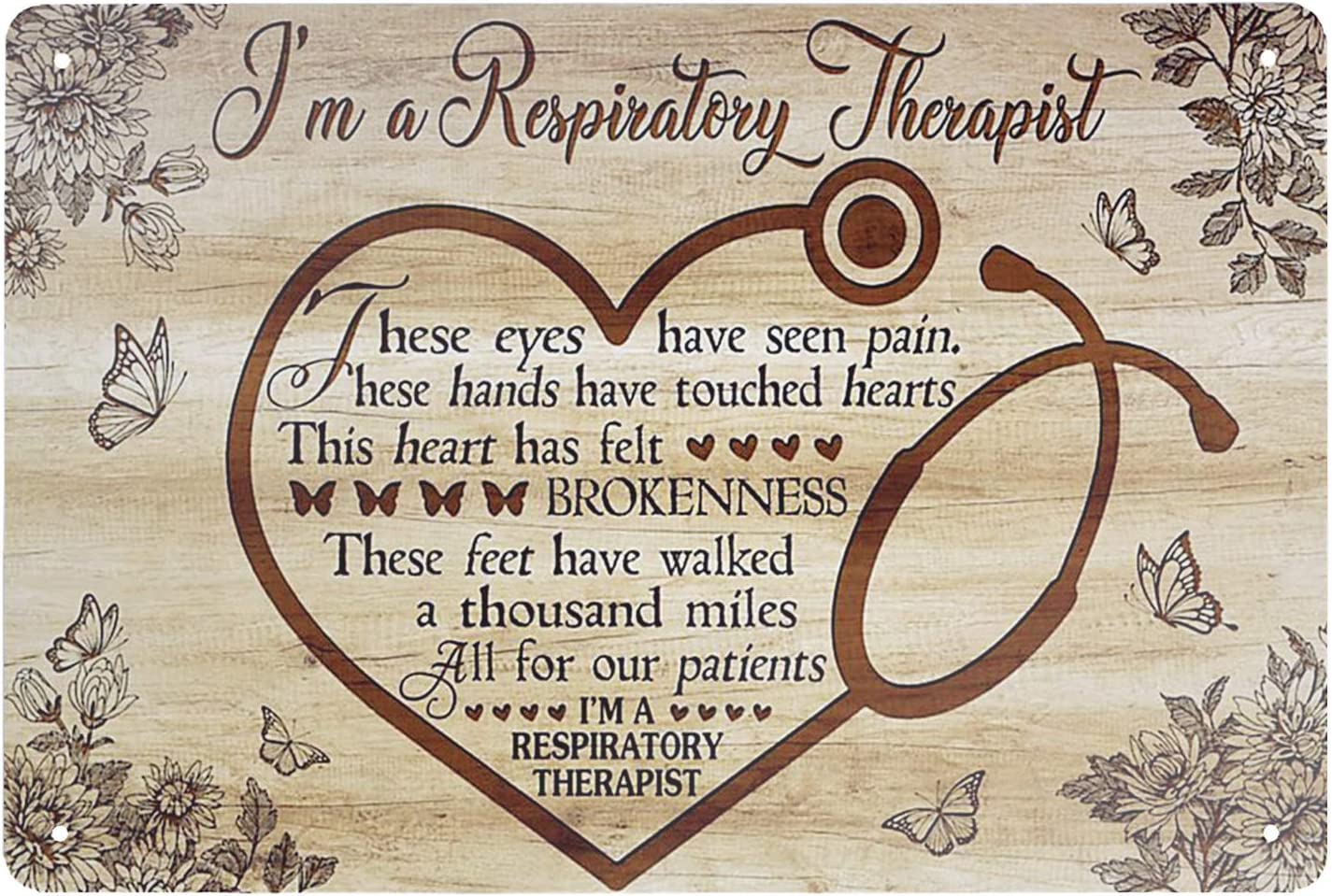 peiyeety Vintage Metal Tin Sign Im Ay Therapist This Heart Has Felt Brokenness Wall Art Iron Painting Office Funny Novelty Kitchen Bar Club Garage Garden Farm Wall Art Tin Signs 8X12 Inch