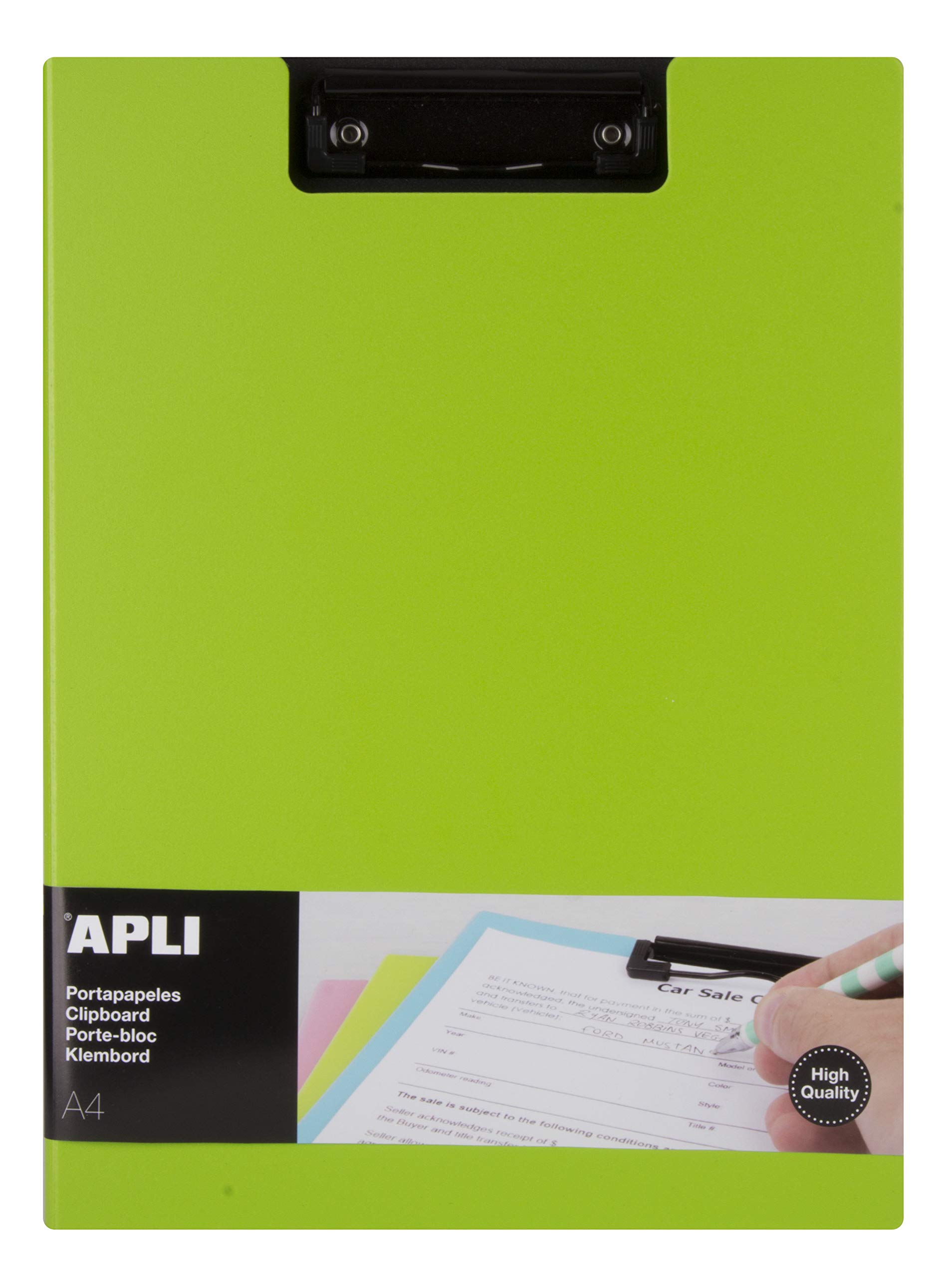 APLI 17207 - Clipboard con solapa premium verde A4