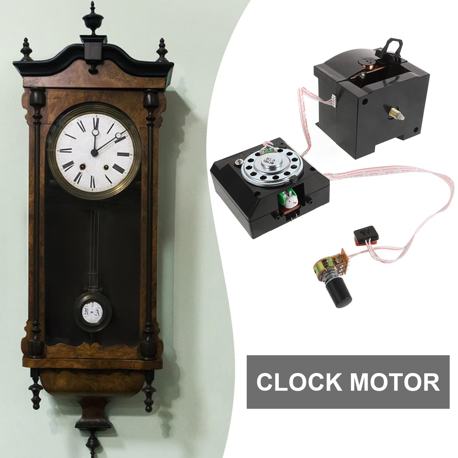 Cabilock 2 Pièces pièces d'horloge à Coucou pendules murales Kit d'horloge à Faire soi-même mécanisme d'horloge remplaçable Remplacement d'horloge Bricolage Brown