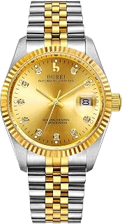 38mm Automatik Uhr Herren Luxus Diamant Armbanduhr für Männer Mit Saphirglas Datumskalender