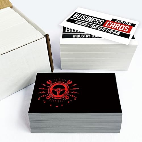 Vista 10 de Tarjetas de visita personalizadas, 100 tarjetas de visita imprimibles en la parte delantera y trasera, personalizadas con tu logotipo, papel mate