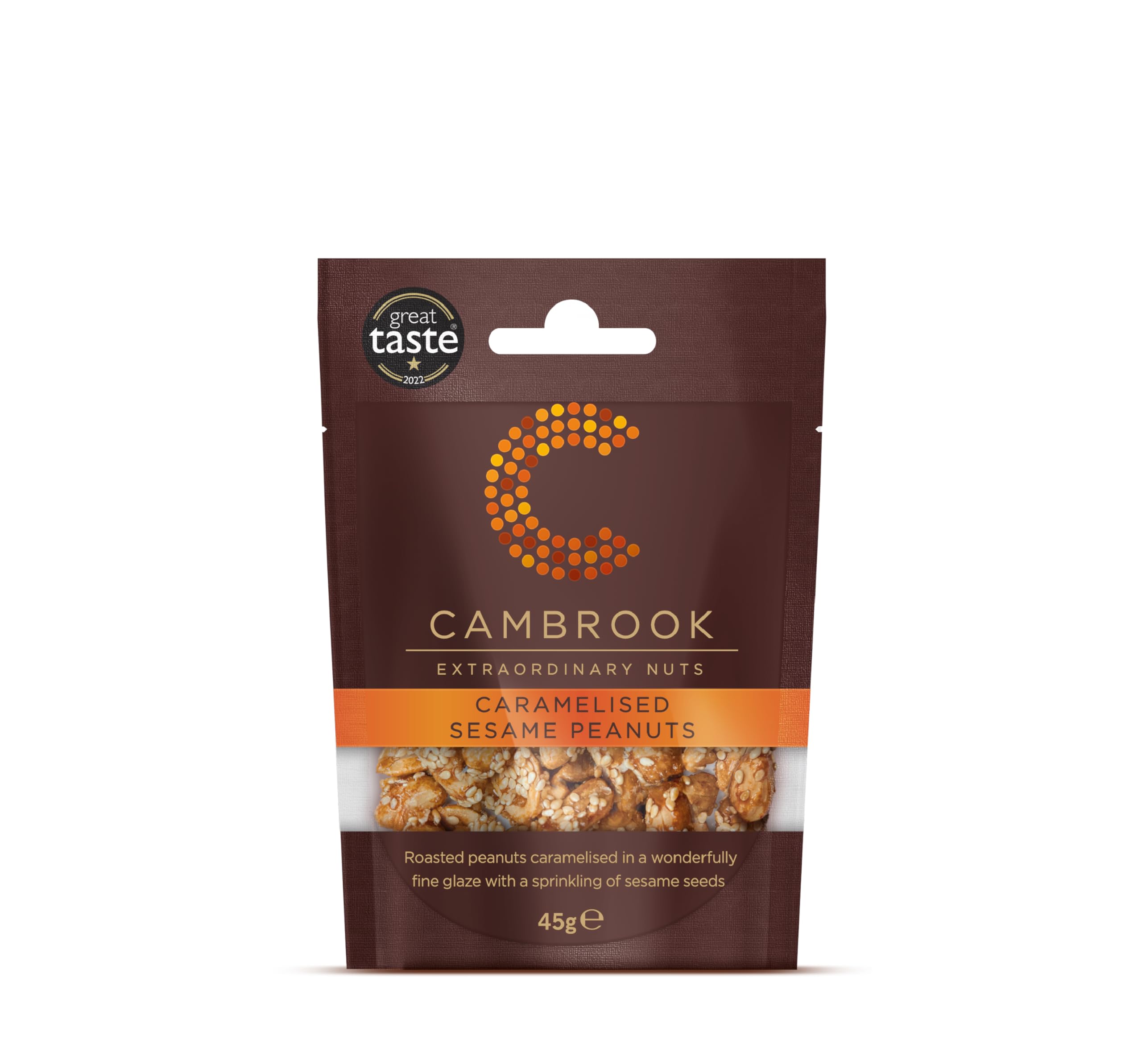 Cambrook - Caramelised Sesame Peanuts, 45g Bag