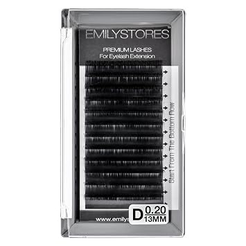 Eyelash Extensions 0.20mm Thickness D Curl Length 13mm Individual Eye Lashes Single Size For Lash Extension 0.20,D,13mm