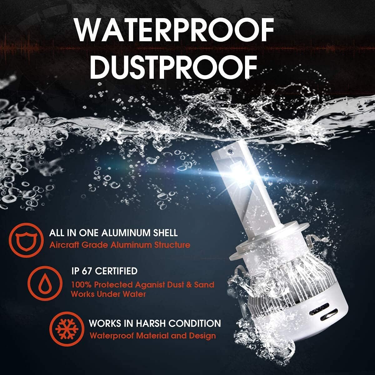 Frее Shірріng Ovеr $50 LASFIT Custom Pro-MB2 - H7 LED Bulb for Mercedes-Benz Volkswagen with Retainer Adapter Plug n Play, 2pack