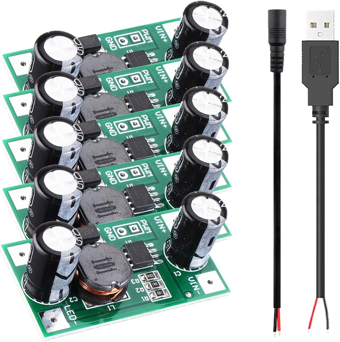 Amazon | Youmile 5個 LED電流ドライバモジュール LEDドライバボード 2W/3W PWM調光制御 5V-35V ...