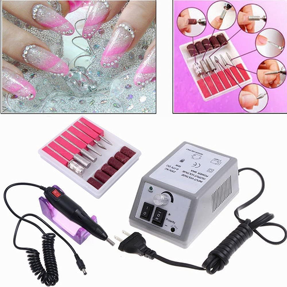 SQUADO Fresa per Unghie Professionale Manicure e Pedicure Lima Elettrica per Unghie Gel, per Studio Estetiste Casa Regali